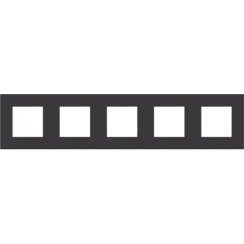 NIKO PURE niko afdekplaat vijfvoudig horizontaal/verticaal pure alu black NIKO PURE niko afdekplaat vijfvoudig horizontaal/verticaal pure alu black