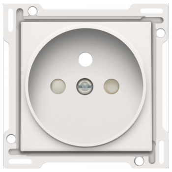 NIKO afwerkingsset pure white coated voor stopcontact met aarding 21mm NIKO afwerkingsset pure white coated voor stopcontact met aarding 21mm