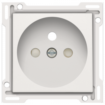 NIKO afwerkingsset pure white coated voor stopcontact met aarding 28.5mm NIKO afwerkingsset pure white coated voor stopcontact met aarding 28.5mm