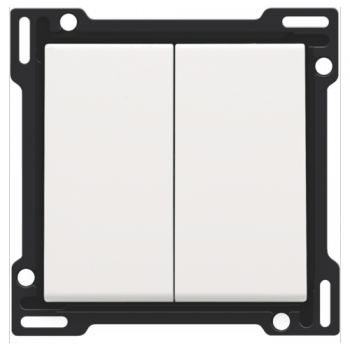 niko afwerkingsset met 2 toetsen voor verschillende mechanismen white coated (154)