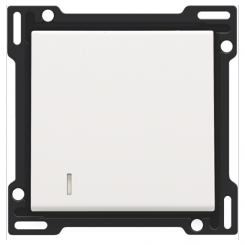 NIKO PURE niko afwerkingsset met lens voor enkelvoudige schakelaar of drukknop white coated (154)