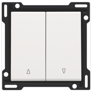 niko afwerkingsset voor tweevoudige rolluikdrukknop white coated (154)