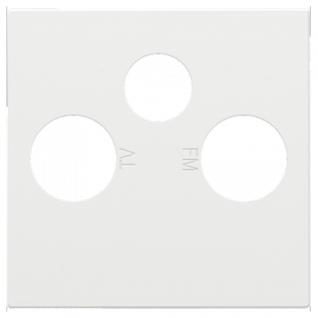 NIKO PURE niko afwerkingsset voor 2 enkelvoudige coaxaansluitingen voor tv en fm en een satellietaansluiting white coated (154) NIKO PURE niko afwerkingsset voor 2 enkelvoudige coaxaansluitingen voor tv en fm en een satellietaansluiting white coated (154)