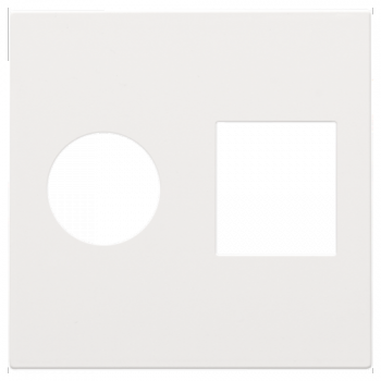 niko afwerkingsset voor enkelvoudige coaxaansluiting en netwerkaansluiting rj45 white coated (154)
