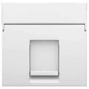 niko centraalplaat data voor 1 x rj aansluiting utp cat 5e vlak white coated (154)