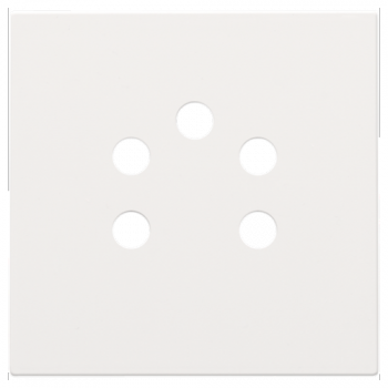 niko afwerkingsset voor 5 polige telefooncontactdoos white coated (154)