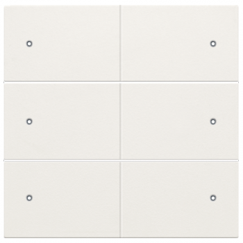 niko afwerkingsset voor 6-voudige potentiaalvrije drukknop 24v met leds white coated (154)