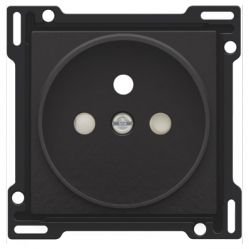 NIKO afwerkingsset pure bakelite voor stopcontact met aarding 21mm NIKO afwerkingsset pure bakelite voor stopcontact met aarding 21mm