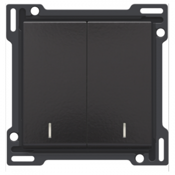 NIKO PURE niko afwerkingsset met twee toetsen met hun eigen lens piano black coated (200)