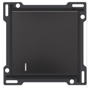 niko afwerkingsset met lens voor enkelvoudige schakelaar of drukknop piano black coated (200)
