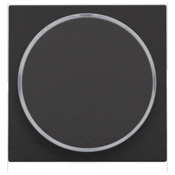niko afwerkingsset met doorschijnende ring zonder lampsymbool voor drukknop piano black (200)