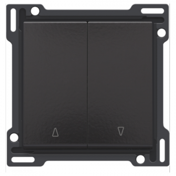 niko afwerkingsset voor tweevoudige rolluikdrukknop piano black (200)
