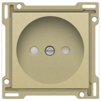 NIKO plaque centrale pure pour prise de courant sans terre gold NIKO plaque centrale pure pour prise de courant sans terre gold