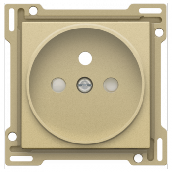 NIKO afwerkingsset pure alu gold voor stopcontact met aarding 21mm NIKO afwerkingsset pure alu gold voor stopcontact met aarding 21mm