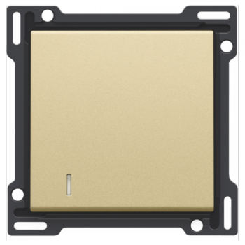 niko afwerkingsset met lens voor enkelvoudige schakelaar of drukknop gold coated (221)