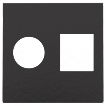 niko afwerkingsset voor enkelvoudige coaxaansluiting en netwerkaansluiting rj45 piano black (200)