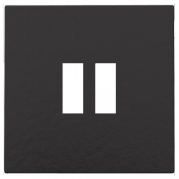 niko afwerkingsset voor dubbele usb-a-lader piano black (200)