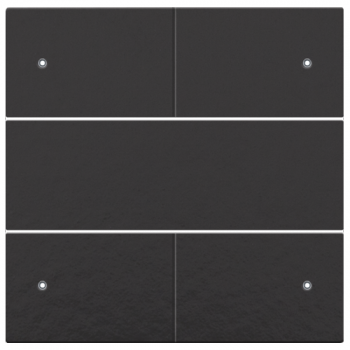niko afwerkingsset voor 4-voudige potentiaalvrije drukknop 24v met leds piano black (200)