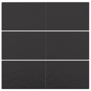 niko afwerkingsset voor 6-voudige potentiaalvrije drukknop 24v piano black (200)