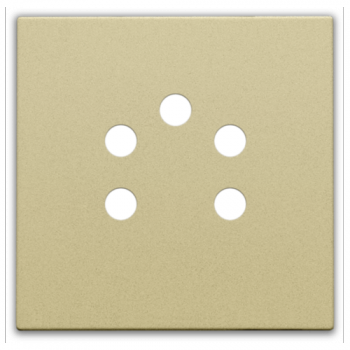 NIKO PURE niko afwerkingsset voor 5 polige telefooncontactdoos gold coated (221)