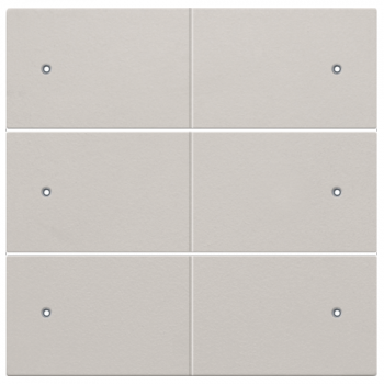 niko afwerkingsset voor 6-voudige potentiaalvrije drukknop 24v met leds grijs (102)