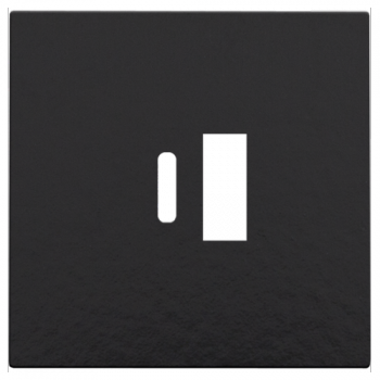 niko afwerkingsset voor dubbele smart usb-a en usb-c lader piano black (200)