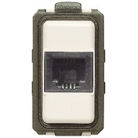 BTICINO magic connecteur rj11 pour téléphone 2 paires connexion bornes à vis 1 module BTICINO magic connecteur rj11 pour téléphone 2 paires connexion bornes à vis 1 module