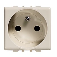 BTICINO magic prise 2p+t bornes automatiques 10/16a 2 modules BTICINO magic prise 2p+t bornes automatiques 10/16a 2 modules