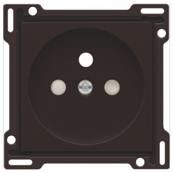 NIKO afwerkingsset intense dark brown voor stopcontact met aarding 28.5mm NIKO afwerkingsset intense dark brown voor stopcontact met aarding 28.5mm
