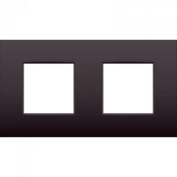 NIKO INTENSE niko afdekplaat tweevoudig intense dark brown horizontaal/verticaal NIKO INTENSE niko afdekplaat tweevoudig intense dark brown horizontaal/verticaal