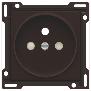 NIKO afwerkingsset intense dark brown voor stopcontact met aarding 21mm NIKO afwerkingsset intense dark brown voor stopcontact met aarding 21mm