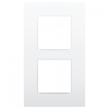 NIKO INTENSE niko afdekplaat tweevoudig verticaal intense white gelakt NIKO INTENSE niko afdekplaat tweevoudig verticaal intense white gelakt