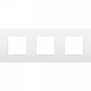 NIKO INTENSE niko afdekplaat drievoudig horizontaal intense white gelakt NIKO INTENSE niko afdekplaat drievoudig horizontaal intense white gelakt