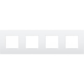 NIKO INTENSE niko afdekplaat viervoudig intense horizontaal/verticaal white gelakt NIKO INTENSE niko afdekplaat viervoudig intense horizontaal/verticaal white gelakt