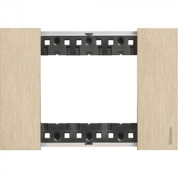 BTICINO living now plaque 3 modules couleur or BTICINO living now plaque 3 modules couleur or