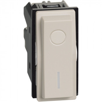 BTICINO living now tweepolige schakelaar 16a compleet 1 module zandkleur BTICINO living now tweepolige schakelaar 16a compleet 1 module zandkleur