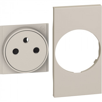 BTICINO living now enjoliveur affleurant pour prise 2p+t 2 modules
