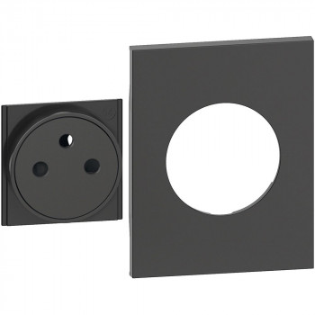 BTICINO living now vlakke sierplaat voor contactdoos 2p+a 3 modules zwart BTICINO living now vlakke sierplaat voor contactdoos 2p+a 3 modules zwart