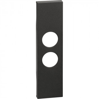 living now enjoliveur pour prise tv-sat 1 module noir