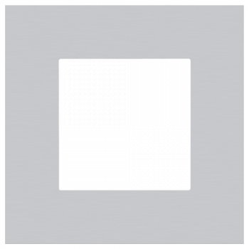 NIKO PURE niko plaque de recouvrement simple alu grey brushed NIKO PURE niko plaque de recouvrement simple alu grey brushed