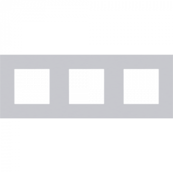 NIKO PURE plaque de recouvrement triple horizontale / verticale pure alu grey brushed NIKO PURE plaque de recouvrement triple horizontale / verticale pure alu grey brushed