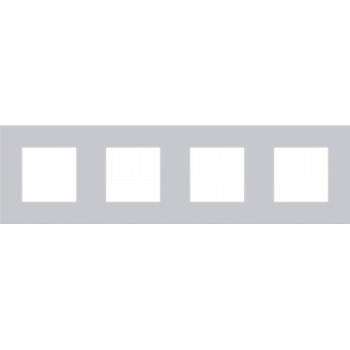 NIKO PURE plaque de recouvrement quadruple pure alu grey brushed NIKO PURE plaque de recouvrement quadruple pure alu grey brushed