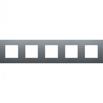 NIKO PURE plaque de recouvrement quintuple pure alu blue grey brushed NIKO PURE plaque de recouvrement quintuple pure alu blue grey brushed