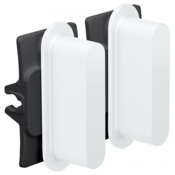 NIKO rocker set voor tweevoudige schakelfuncties steel white coated (154)