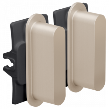 rocker set voor tweevoudige schakelfuncties steel champagne coated (166)