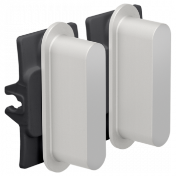 NIKO rocker set voor tweevoudige schakelfuncties alu grey (155)