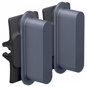 NIKO rocker set pour fonctions interrupteur double alu blue grey (code 226)