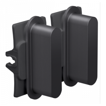 NIKO rocker set pour fonctions interrupteur double alu black (code 224)