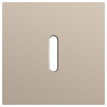 plaque de recouvrement pour 1 fonction simple rocker steel champagne coated (code 166)