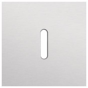 plaque de recouvrement pour 1 fonction simple rocker alu grey brushed (code 155)